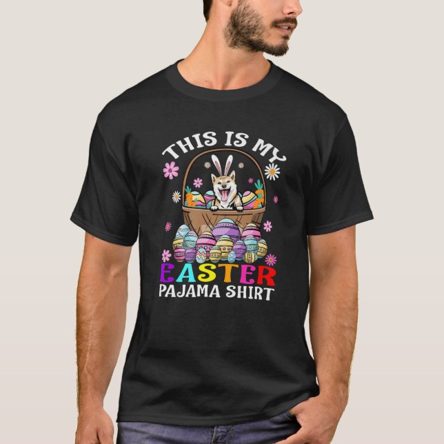 Das ist mein Ostern Pajama Shiba Inu Bunny Eggs Os T-Shirt (Vorderseite)