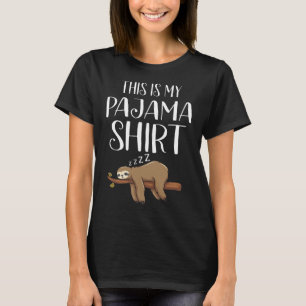 Das ist mein Pajama Sloth Shirt Funny Sleepover Ge
