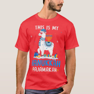 Das ist mein Pajamakah Funny Llama Hanukka Pajama T-Shirt