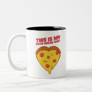 Das ist mein Pizza Machendes Shirt Herz Zweifarbige Tasse