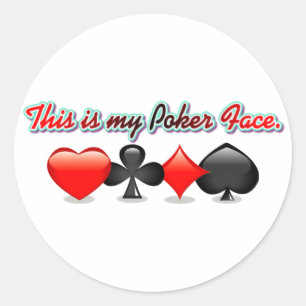 Das ist mein Poker Gesicht. Runder Aufkleber