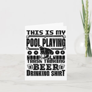 Das ist mein Pool, der Müll spielt und Bier Drinks Karte