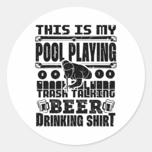 Das ist mein Pool, der Müll spielt und Bier Drinks Runder Aufkleber