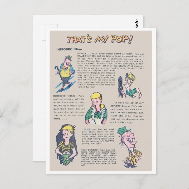 Das ist mein Pop Postkarte (Vorne/Hinten)