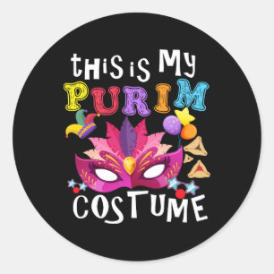 Das ist mein Purim-Kostüm-Geschenk für jüdische Pu Runder Aufkleber