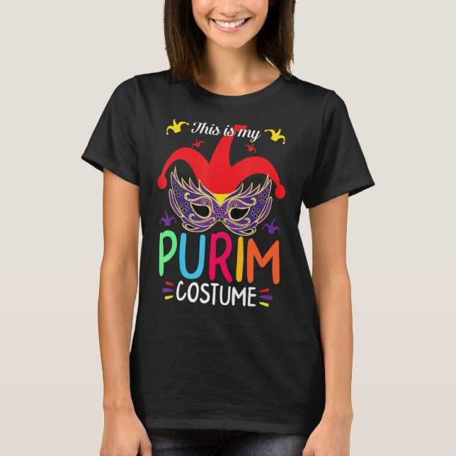 Das ist mein purim Kostüm Happy Purim Holiday Jewi T-Shirt (Vorderseite)