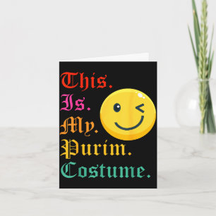 Das ist mein Purim-Kostüm lustig jüdisch Karte