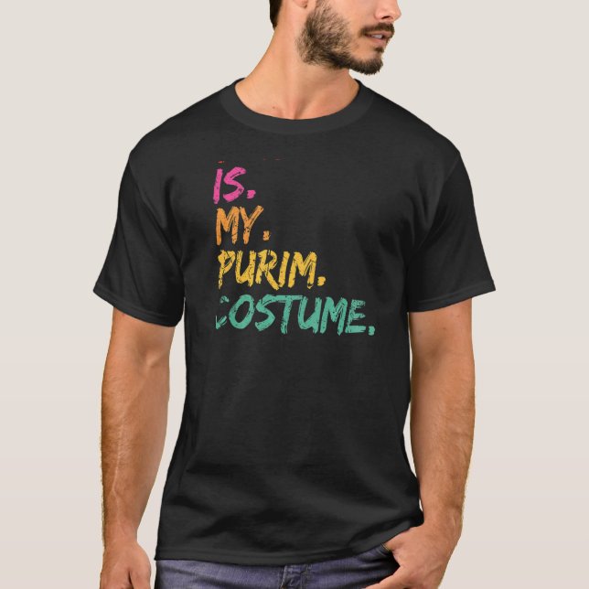 Das ist mein Purim-Kostüm-lustiger jüdischer Vinta T-Shirt (Vorderseite)