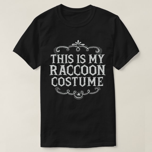 Das ist mein Raccoon-Kostüm Funny Lazy Halloween T-Shirt (Design vorne)