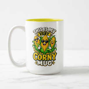Das ist mein sehr korny Becher Lustiger Maisbecher Zweifarbige Tasse