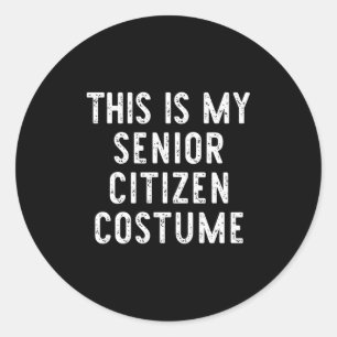 Das ist mein "Senior Citizen Costume Halloween Eas Runder Aufkleber