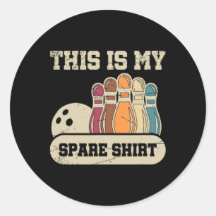 Das ist mein Shirt Bowling Alley Gutter Buttone B Runder Aufkleber