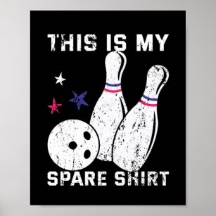 Das ist mein Shirt Bowling Ball Buttone Strike Poster