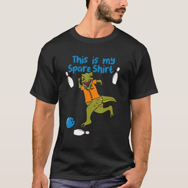 Das ist mein Shirt Funny Bowling Dinosaur Bowl (Vorderseite)