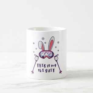 Das ist mein Skianzug Skifahrender Hase mit Skistö Kaffeetasse