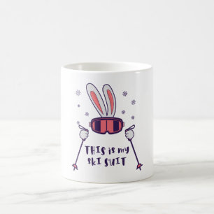 Das ist mein Skianzug Skifahrender Hase mit Skistö Kaffeetasse