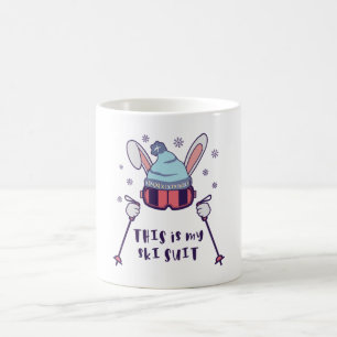 Das ist mein Skianzug Skifahrender Hase mit Skistö Kaffeetasse