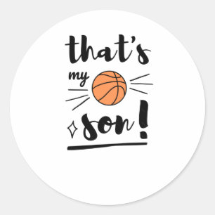 Das ist mein Sohn Basketball Runder Aufkleber