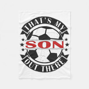 Das ist mein Sohn dort Fußball Für Mama Papa Dad Fleecedecke