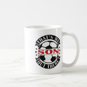 Das ist mein Sohn dort Fußball für Mama Papa Dad  Kaffeetasse