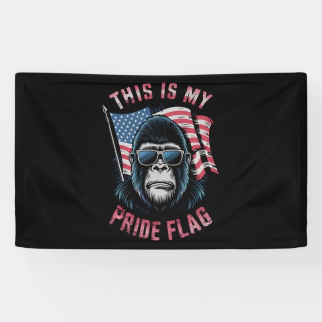 Das ist mein Stolz Flag American Flag Bigfoot Banner (Horizontal)