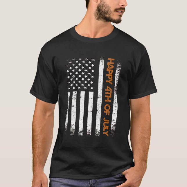 Das ist mein Stolz Flag USA American 4. Juli Pat T-Shirt (Vorderseite)