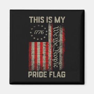 Das ist mein Stolz Flag USA Amerikaner 4. Juli Pat Magnet