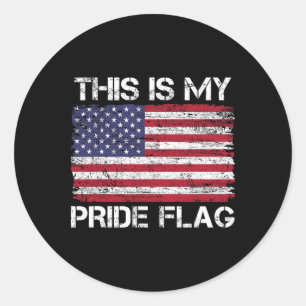 Das ist mein Stolz Flag USA Amerikaner 4. Juli Pat Runder Aufkleber