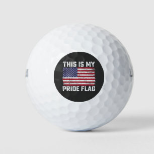 Das ist mein Stolz Flag USA Golfball