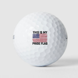 Das ist mein Stolz Flag USA Golfball