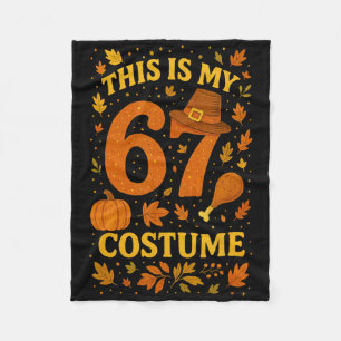 Das ist mein Thanksgiving 67 Kostüm Nummer 6 7 Mem Fleecedecke