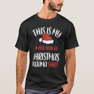 Das ist mein Tiertrainer Weihnachten Pajama Santa  T-Shirt