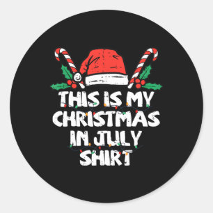 Das ist mein Weihnachten im Juli-Shirt Weihnachten Runder Aufkleber