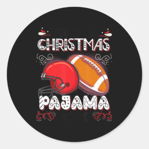 Das ist mein Weihnachten Pajama Fun Fußball Weihna Runder Aufkleber