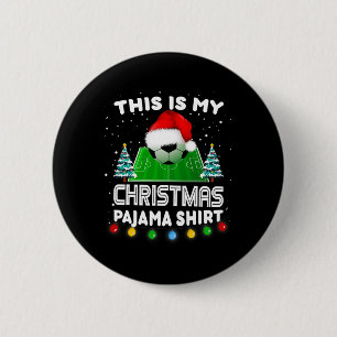 Das ist mein Weihnachten Pyjama-Shirts Fußball San Button