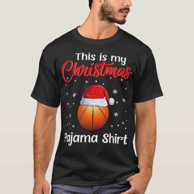 Das ist mein Weihnachts-Basketball-Weihnachten-Fun T-Shirt (Vorderseite)