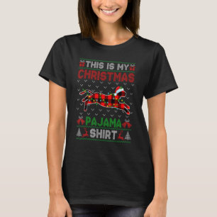 Das ist mein Weihnachts-Jaguar-Pyjama Xmas-Lichte T-Shirt