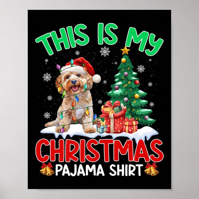 Das ist mein Weihnachts Pajama Apoo Dog Liebhaber  Poster (Vorne)