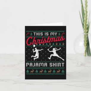 Das ist mein Weihnachts-Pajama Badminton Ugly-Pula Karte