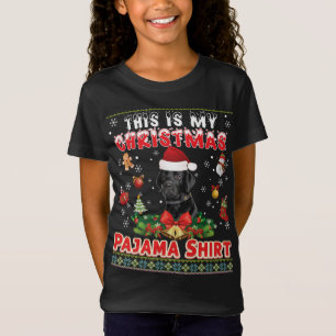 Das ist mein Weihnachts Pajama Black Labrador Dog  T-Shirt