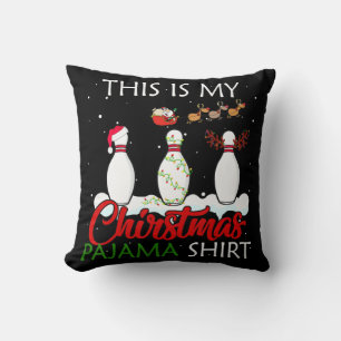 Das ist mein Weihnachts Pajama Bowling Lover Xmas  Kissen