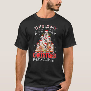 Das ist mein Weihnachts-Pajama-Bulldog Santa Tree T-Shirt