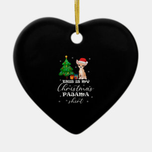 Das ist mein Weihnachts-Pajama-Chihuahua-Kostüm Sa Keramik Ornament