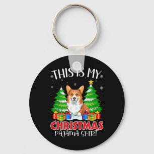 Das ist mein Weihnachts Pajama Corgi Dog Xmas Pjs Schlüsselanhänger