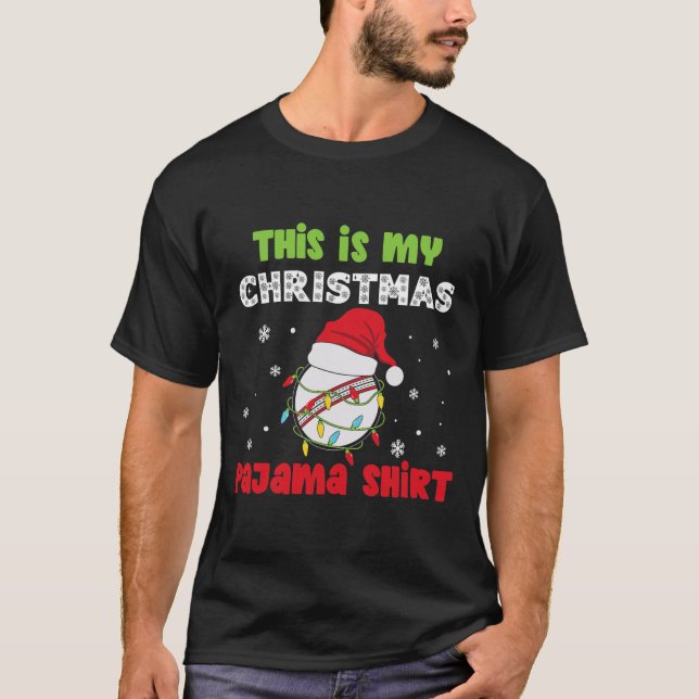 Das ist mein Weihnachts-Pajama-Cricket-Funny T-Shirt (Vorderseite)