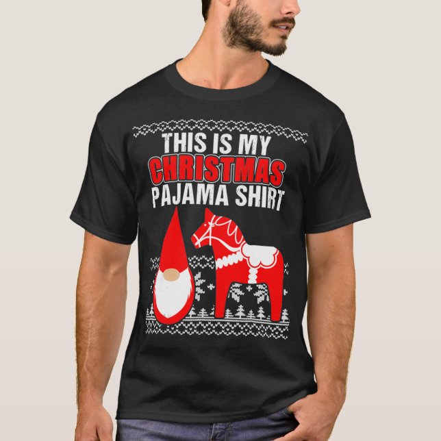 Das ist mein Weihnachts Pajama Dala Horse Gnome To T-Shirt (Vorderseite)