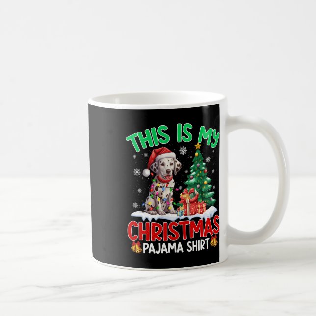 Das ist mein Weihnachts-Pajama-Dalmatiner-Liebhabe Kaffeetasse (Rechts)