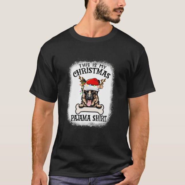 Das ist mein Weihnachts-Pajama-Deutscher Schäferhu T-Shirt (Vorderseite)