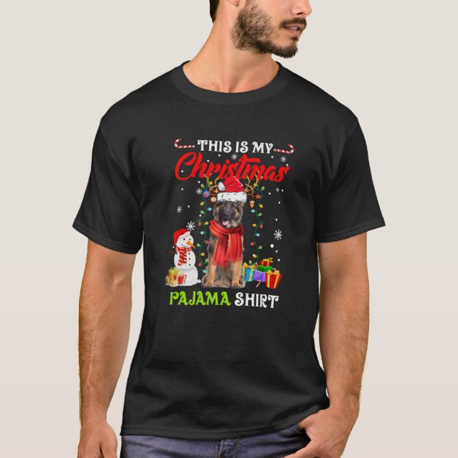 Das ist mein Weihnachts-Pajama-Deutscher Schäferhu T-Shirt (Vorderseite)