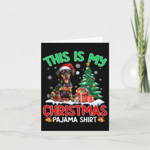 Das ist mein Weihnachts Pajama Doberman Dog Lover Karte
